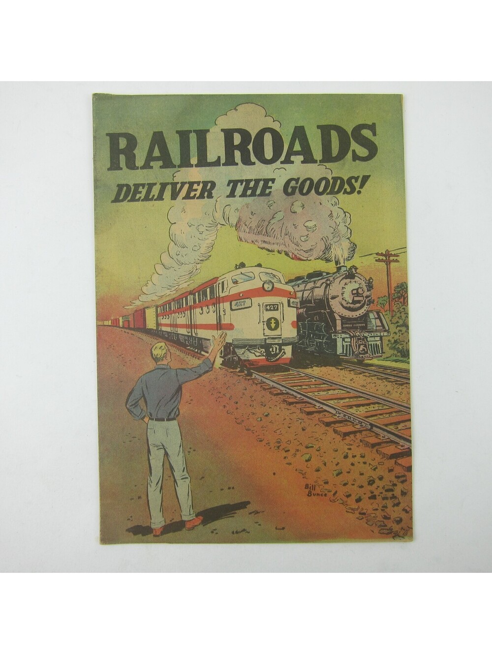 Railroad Comic Book Railroads Deliver the Goods Trains Promotional Vintage 1954